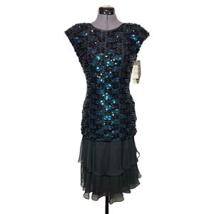 Vintage Witchy Prom Dress Party Cocktail Sequin Punk whimsygoth NWT 35-32-35